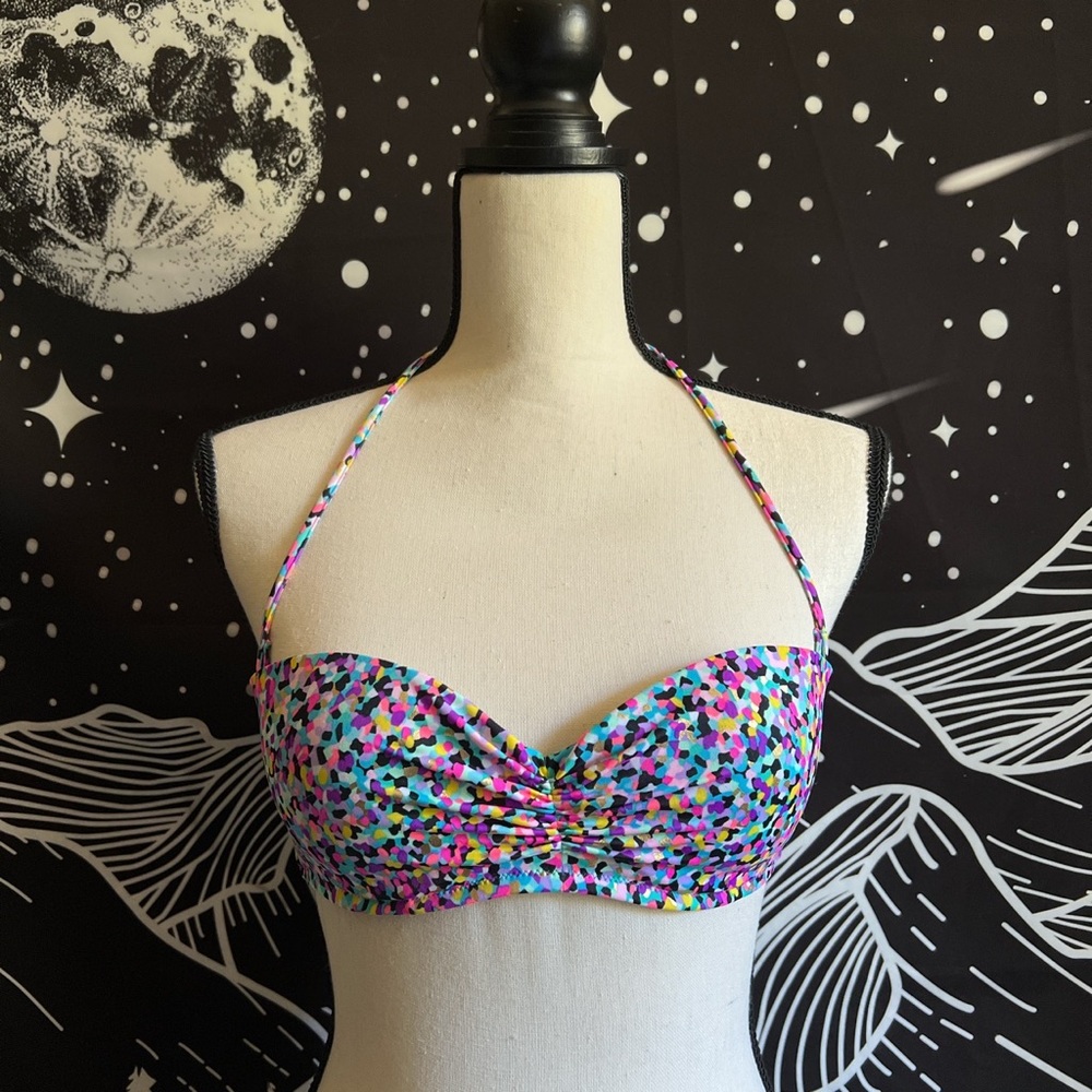 Victoria’s Secret Bikini Top Confetti BubbleGum Electric🍬